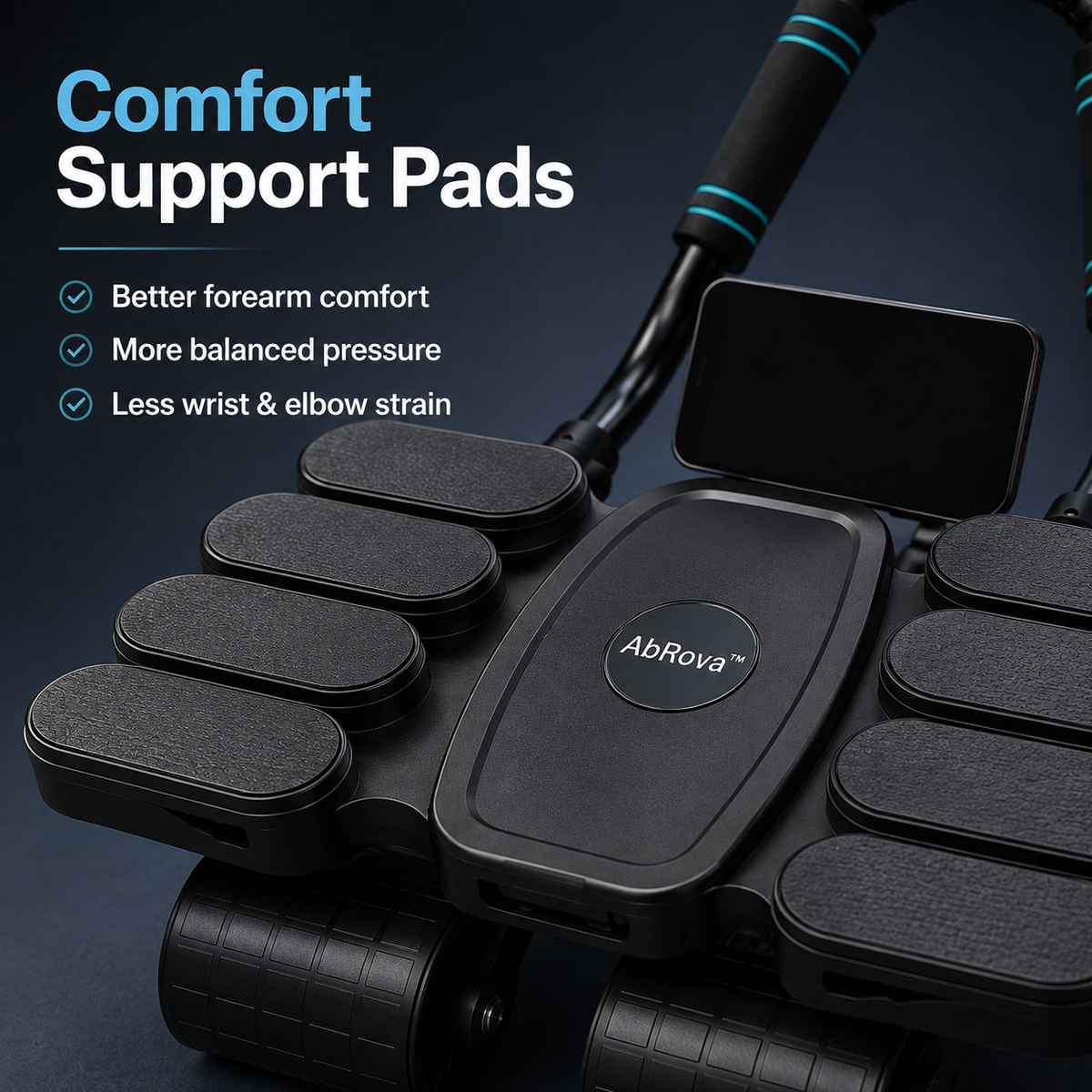 AbRova™ Pro 4-Wheel Auto Rebound Abs Roller