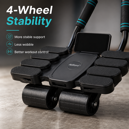 AbRova™ Pro 4-Wheel Auto Rebound Abs Roller