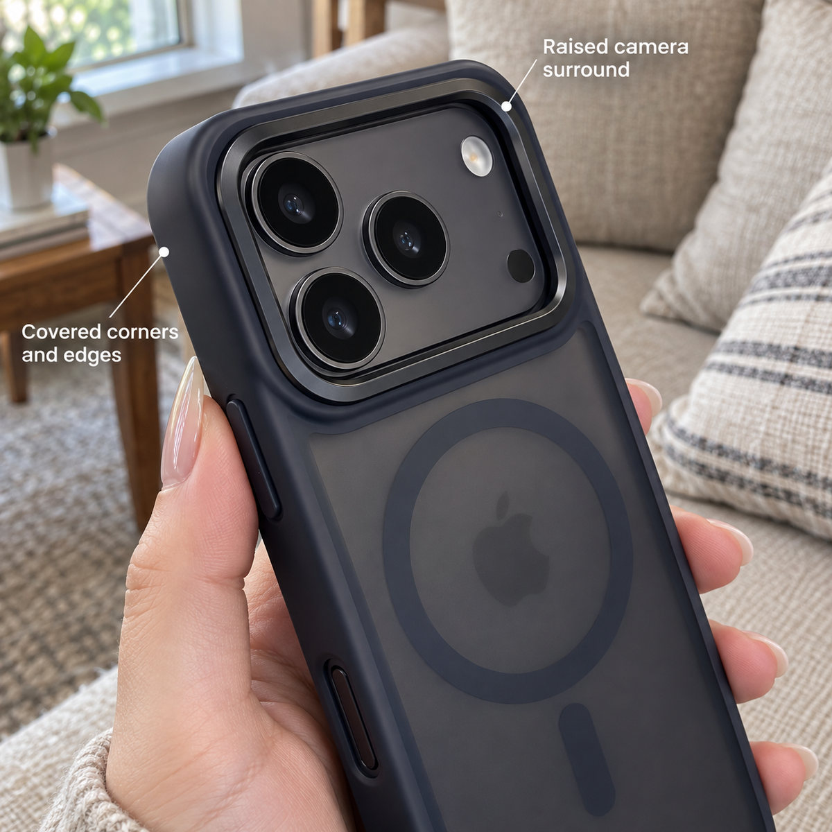 Matte Translucent iPhone Stand Cover