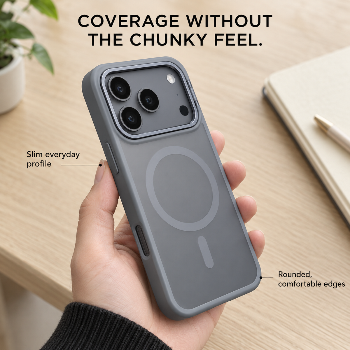 Matte Translucent iPhone Stand Cover