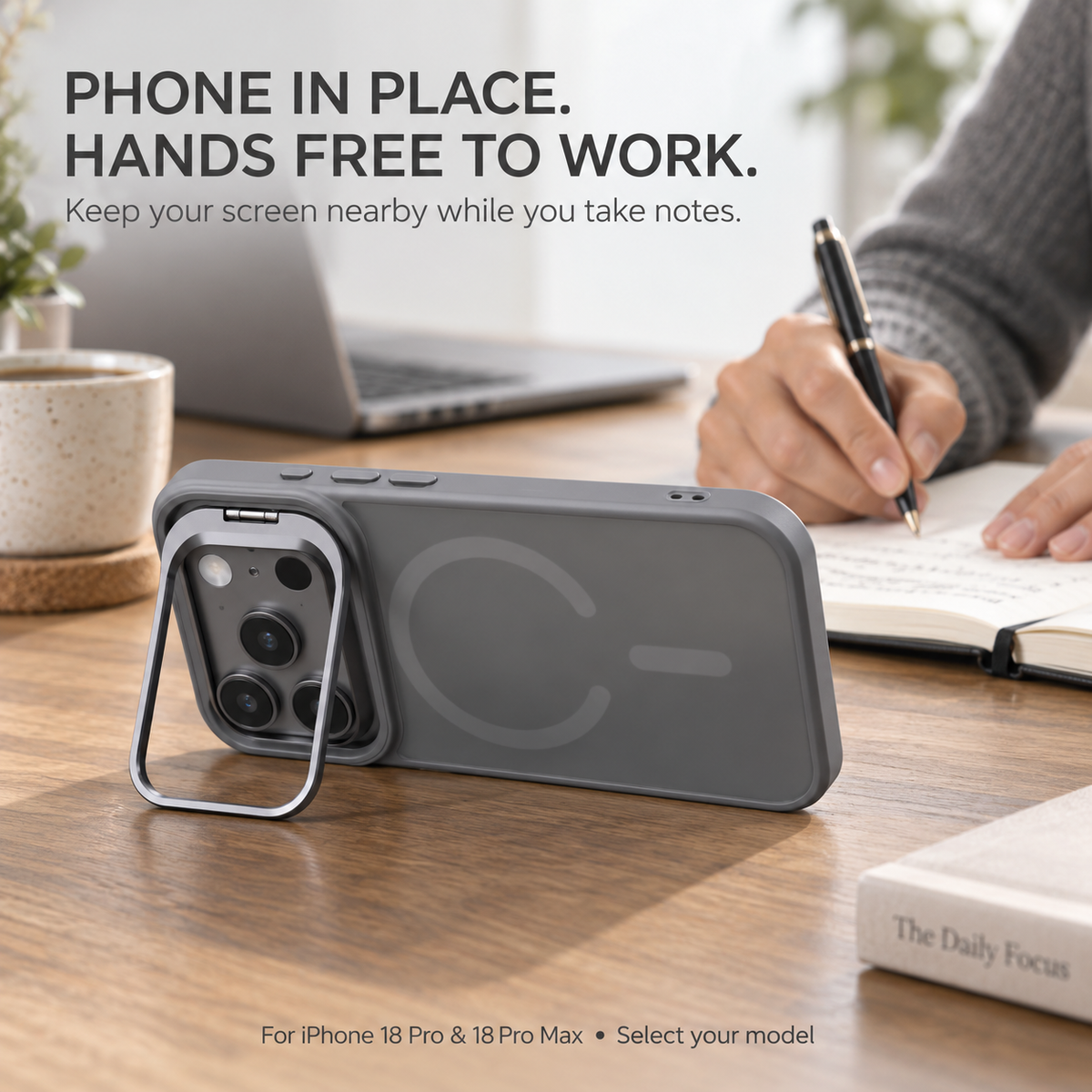 Matte Translucent iPhone Stand Cover