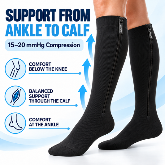 Reliva™ Easy-Zip Compression Socks