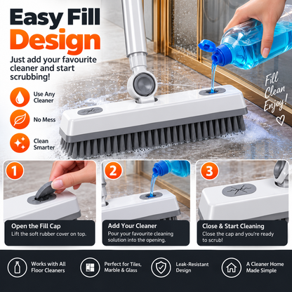 Mopiq™ 360° Cleaning brush with Long Handle