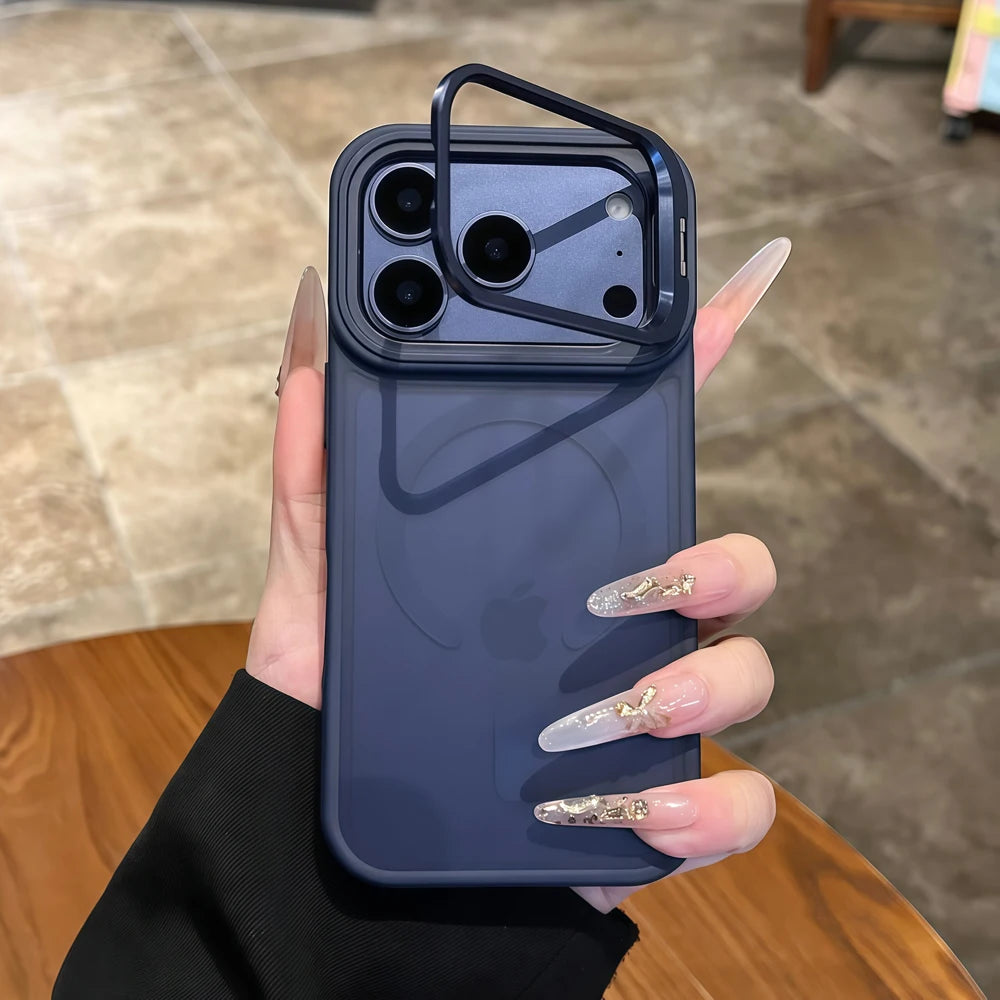 Matte Translucent iPhone Stand Cover